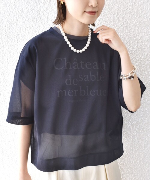 SHIPS（シップス） tシャツ 「手洗い可能」シアー トリコット ショート