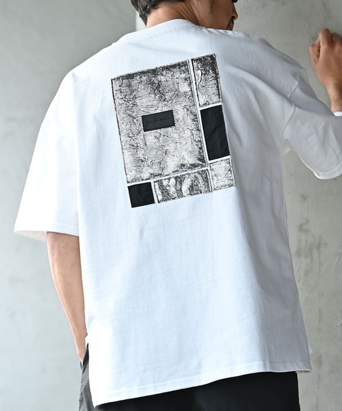 funda mine tシャツ 「日本製」UNISEX フラグメントグリッドTシャツ 