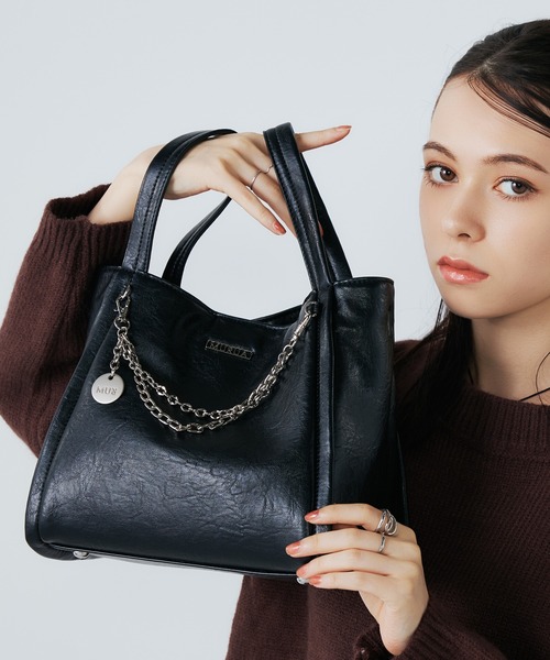 ハンドバッグ MURUA(ムルーア)2WAYハンドバッグ MR-B1365 フレームメタル