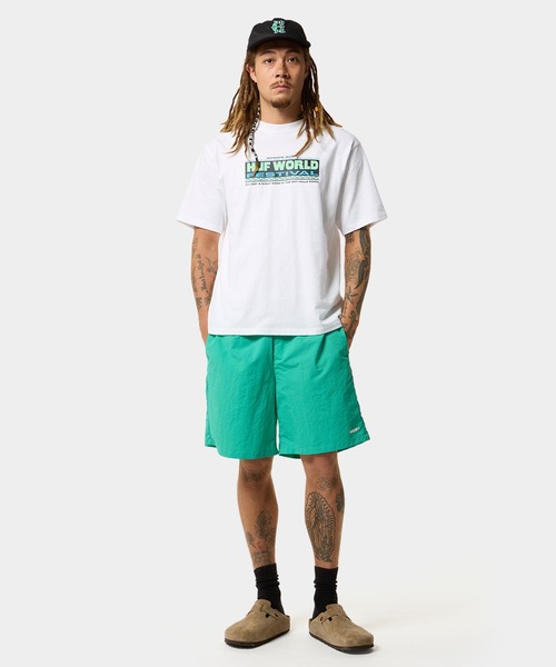 ロサンゼルス発★HUF★ ワールドフェスティバルTシャツ HUF tシャツ WORLD FESTIVAL TEE / ハフ 半袖 Tシャツ プリント