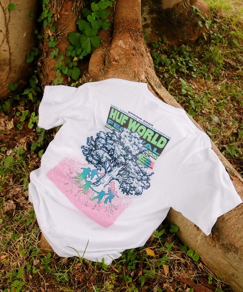 HUF tシャツ WORLD FESTIVAL TEE / ハフ 半袖 Tシャツ プリント
