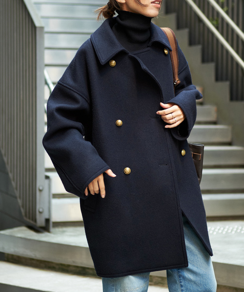 FRAMeWORK ネイビー ピーコート 8号 FRAMeWORK ネイビー ピーコート 8号 FRAMeWORK ネイビー ピーコート 8