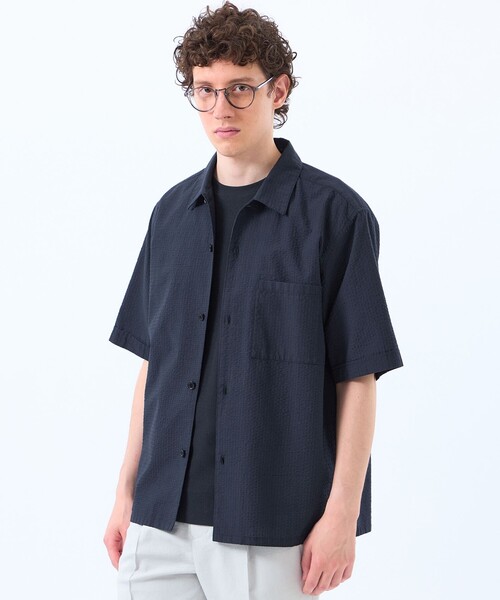 MACKINTOSH PHILOSOPHY ブラック半袖シャツ サイズ2 MACKINTOSH PHILOSOPHY シャツ 空羽サッカーチェック 半袖