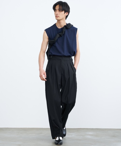 「SINSS」 ノースリーブトップス SMALL ネイビー メンズ