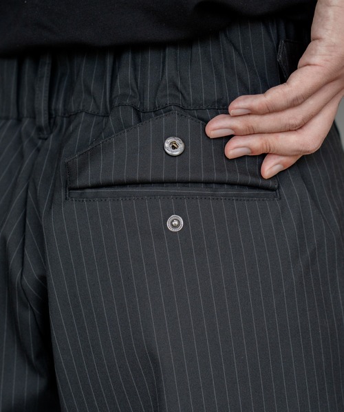 SINSS ストライプスラックス Two tuck wide straight stripe slacks / 2タックワイド