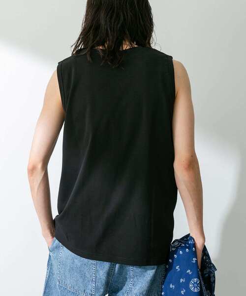 「URBAN RESEARCH Sonny Label」 ノースリーブトップス LARGE ブラック メンズ