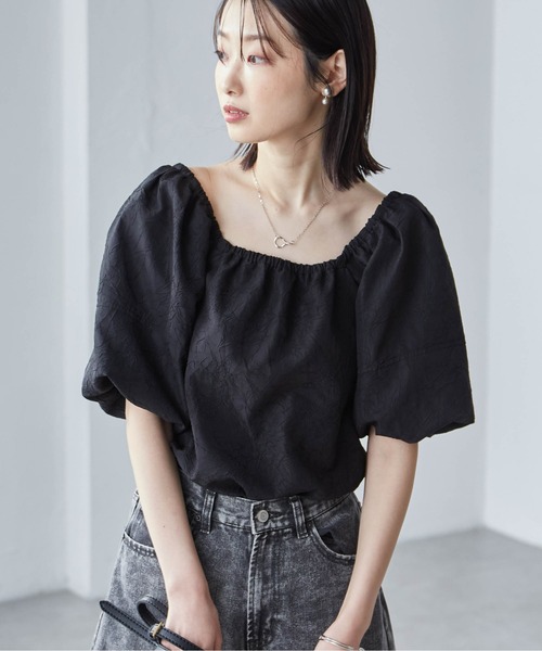 「RANAN」 半袖ブラウス M ブラック レディース