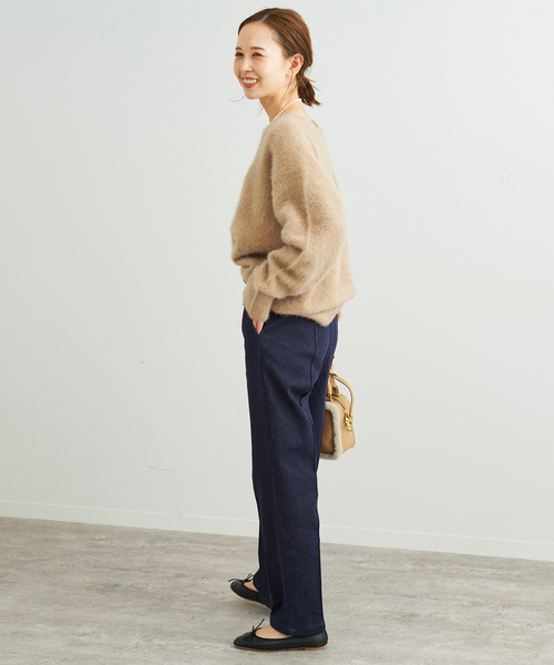 「SLOBE IENA」 デニムパンツ 38 ネイビー レディース
