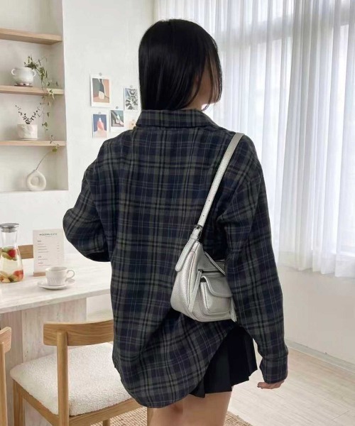 Lots of Love ブラウス シャツ ネルチェックシャツ レディース