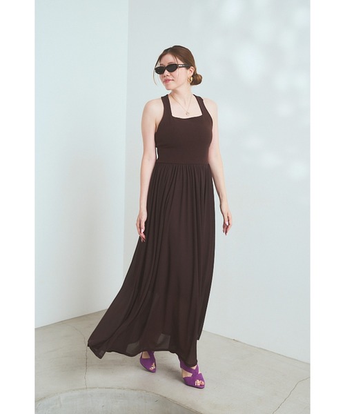 Estella.K ワンピース 「Michiko Yamawaki×Estella.K」Ribbed ＆ Sheer