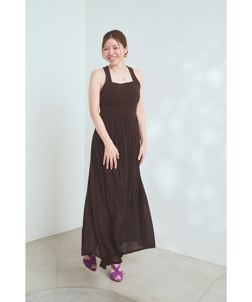 Estella.K ワンピース 「Michiko Yamawaki×Estella.K」Ribbed ＆ Sheer