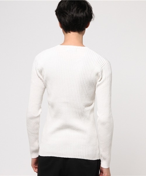 ARCADE（アーケード） tシャツ LOOP糸ニット 2重ウス風 リブ編み V