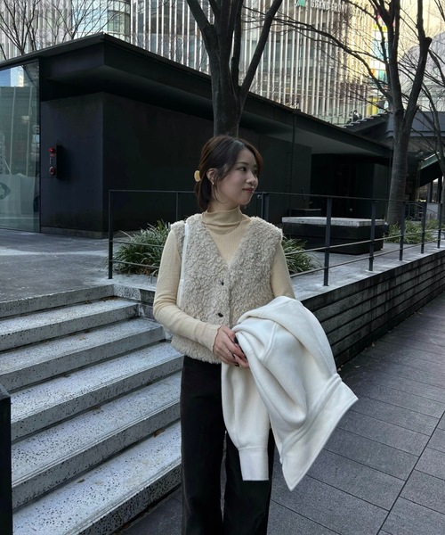 CFCL RIB L HIGHNECK TOP シアートップス lawgy（ラウジー） tシャツ sheer high neck rib tops / シアー