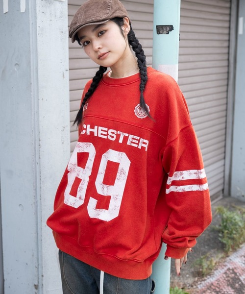 WEGO（ウィゴー） トレーナー スウェット WEGO/ケミカルウォッシュ