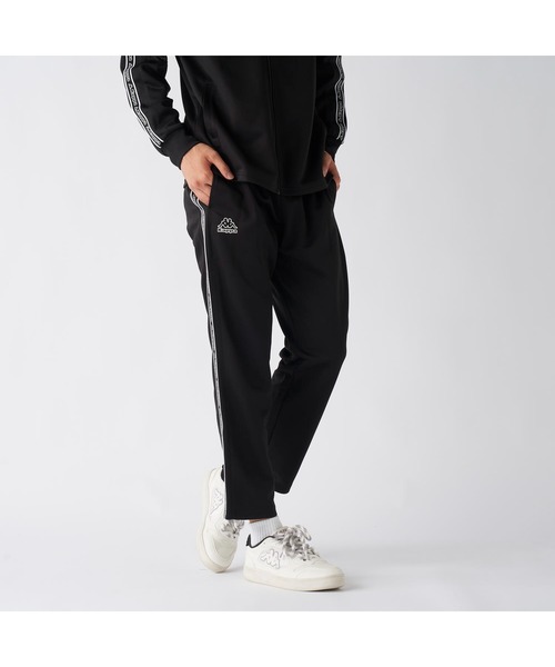 カッパ トラックパンツ ジャージ下 XL 黒 緑 スポーツ 通年 リラックス Kappa（カッパ） パンツ ブランド ワンポイント ロゴ ブリスター