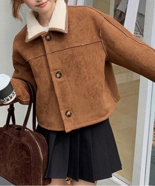 shyam inspiration ムートンコート ボアコート ムートン風ショート