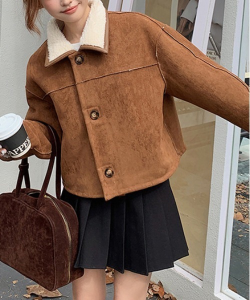 shyam inspiration ムートンコート ボアコート ムートン風ショート