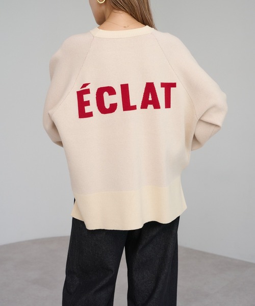 Bonjour Sagan（ボンジュールサガン） ニット セーター ECLATロゴ 
