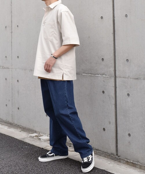 「SHIPS any」 半袖シャツ X-LARGE ベージュ メンズ_画像2