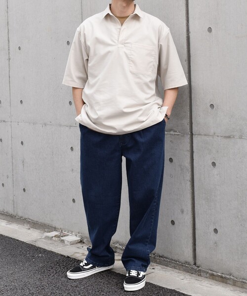 「SHIPS any」 半袖シャツ X-LARGE ベージュ メンズ_画像3
