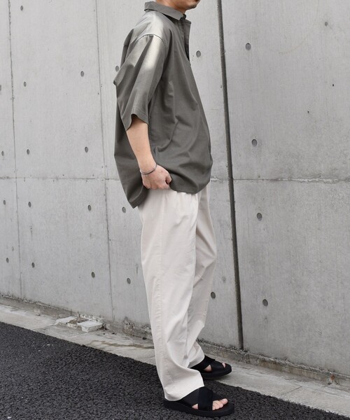 「SHIPS any」 半袖シャツ X-LARGE ベージュ メンズ_画像9