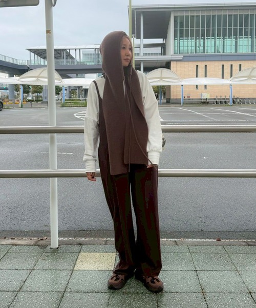 PICHI サロペット オーバーオール 裏シャギーサロペット レディース