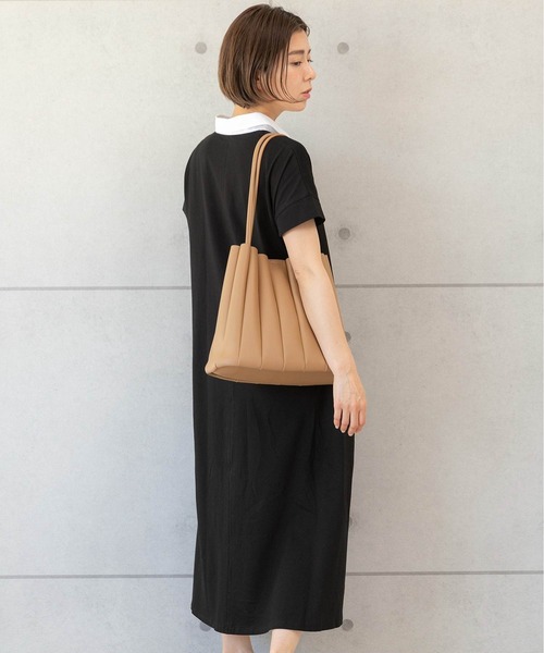 「PREFERIR」 半袖ワンピース LARGE ネイビー レディース_画像5