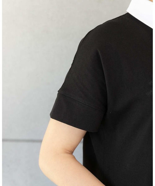 「PREFERIR」 半袖ワンピース LARGE ネイビー レディース_画像8