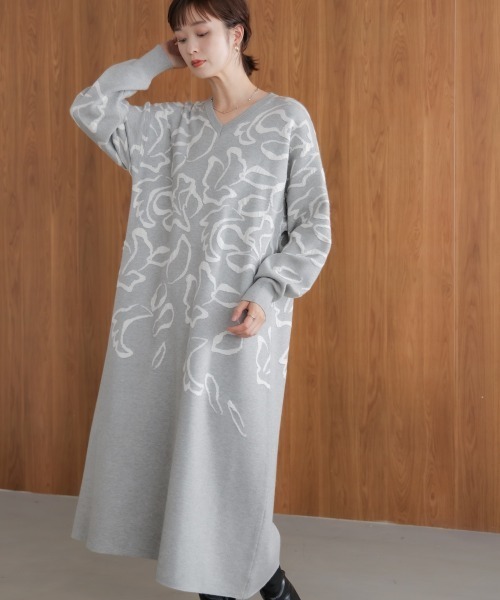 Bou Jeloud（ブージュルード） ワンピース 袋ジャガード柄マキシ