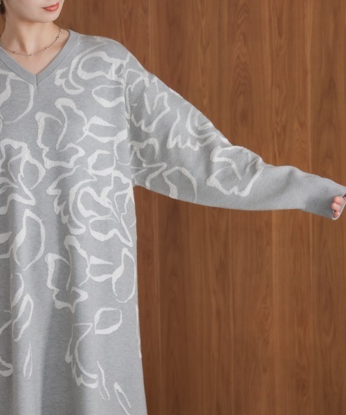 Bou Jeloud（ブージュルード） ワンピース 袋ジャガード柄マキシ