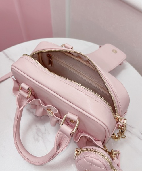 ReAmour ボストンバッグ フリルミニボストンバッグ レディース