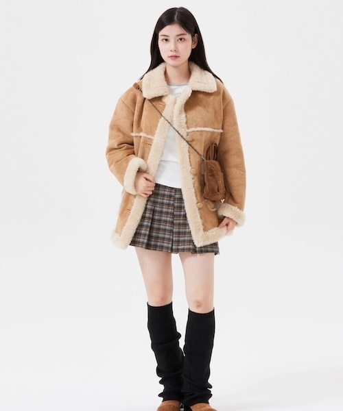 ムートンコート ボアコート 「GISELLEジゼル着用」 WOMEN'S SUEDE