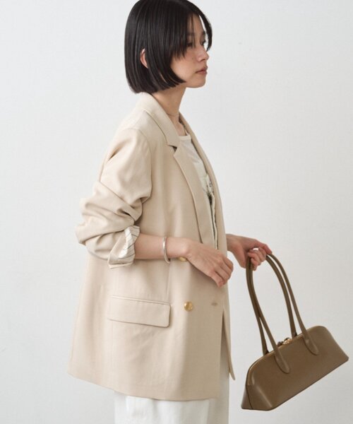 新品未使用タグ付き　ラウンジドレス　テーラードジャケット　シングル　ベージュ Loungedress（ラウンジドレス） ジャケット テーラードジャケット