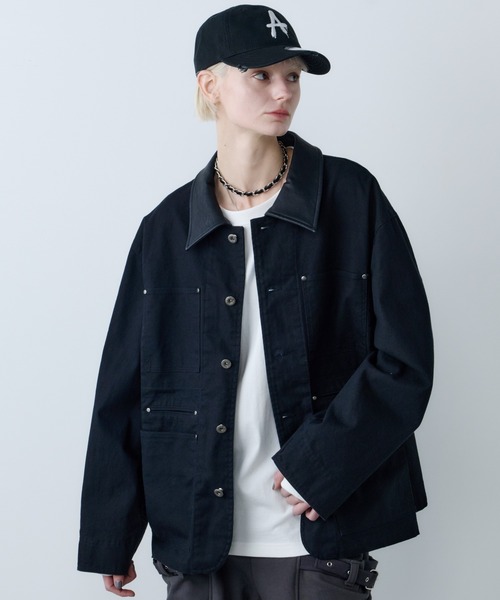 Levi’s リーバイス ダック生地 カバーオール ワークジャケット ブラック 2445581648.jpg?1733137647