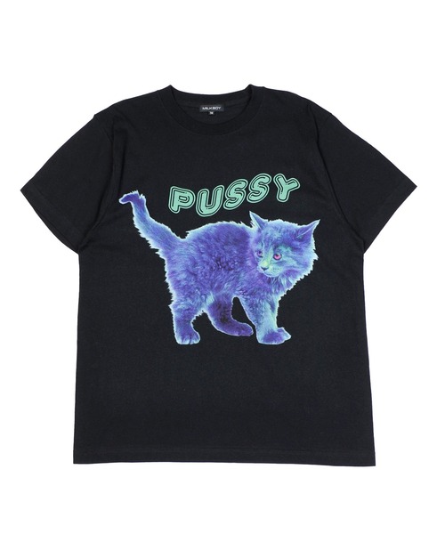 MILKBOY キャット柄 半袖シャツ MILKBOY（ミルクボーイ） tシャツ 半袖 PUSSY CAT Tシャツ レディース