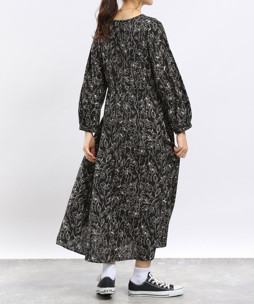 「GLOBAL WORK Smile Seed Store」 長袖ワンピース LARGE グレー系その他 レディース_画像3