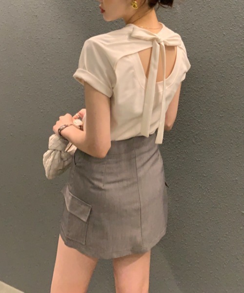 「FAVORITO」 半袖カットソー F ブラック レディース_画像4