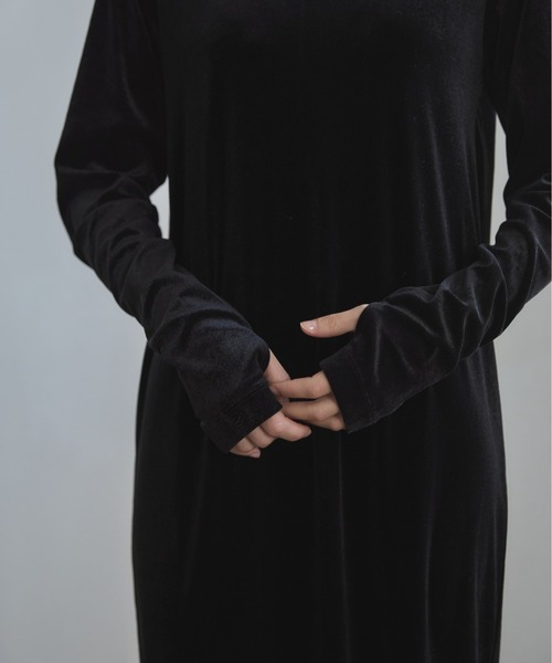 「feepur」 長袖ワンピース MEDIUM グレー レディース_画像2