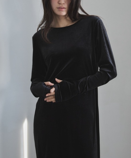 「feepur」 長袖ワンピース MEDIUM グレー レディース_画像7