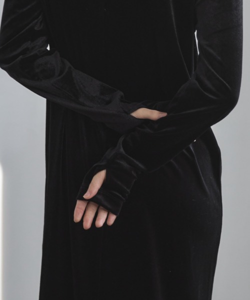 「feepur」 長袖ワンピース MEDIUM グレー レディース_画像8