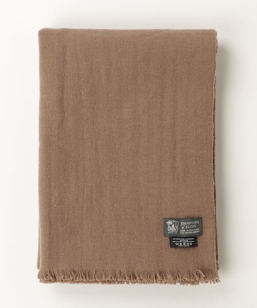 Johnstons of Elgin カシミア混 大判 プレーンストール モカ Johnstons of Elgin カシミア混 大判 プレーンストール モカ Johnstons