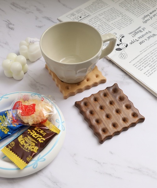 ランチョンマット かわいい 木製ビスケットコースター : ZOZOTOWN