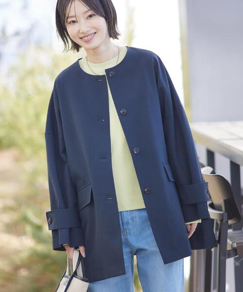 theory luxe（セオリーリュクス） ノーカラーコート 38 グレー