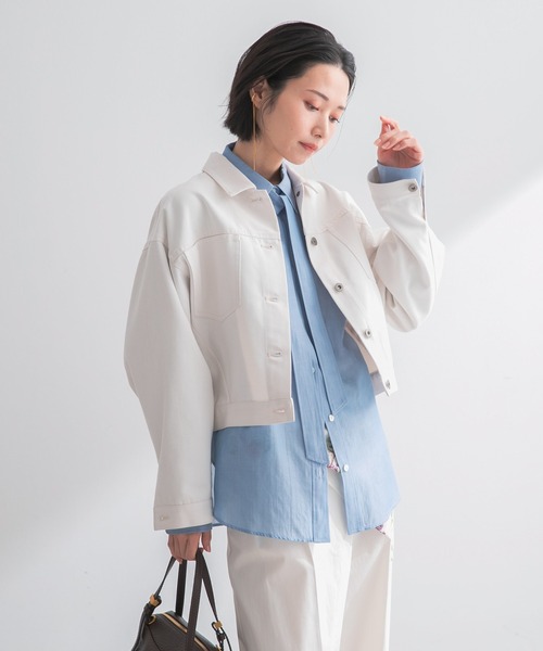 デニムジャケット gジャン デニムドルマンジャケット レディース