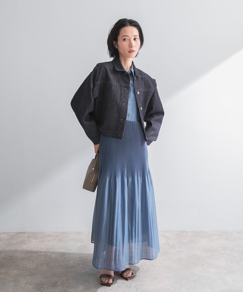 デニムジャケット gジャン デニムドルマンジャケット レディース