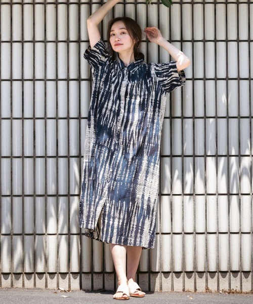 「sabstreet my standard」 シャツワンピース 9号 ネイビー レディース_画像2