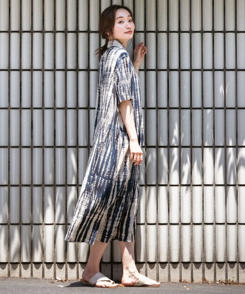 「sabstreet my standard」 シャツワンピース 9号 ネイビー レディース_画像5