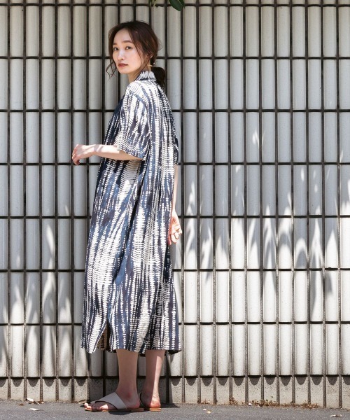 「sabstreet my standard」 シャツワンピース 9号 ネイビー レディース_画像6