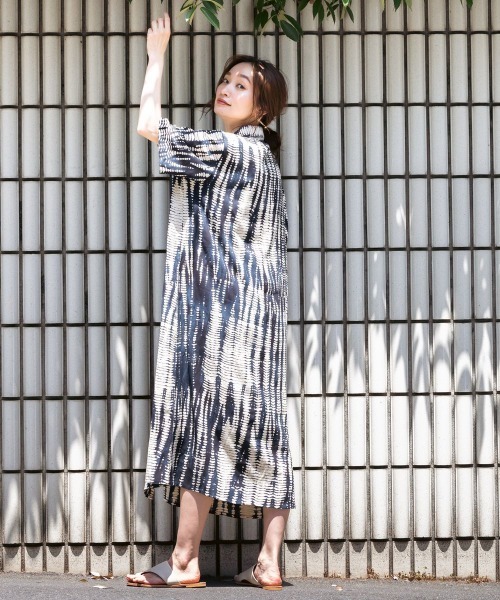 「sabstreet my standard」 シャツワンピース 9号 ネイビー レディース_画像7
