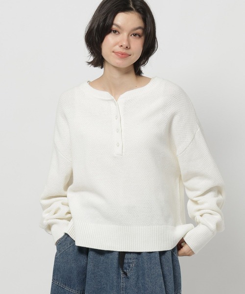 新品、un number KANOKOセーター、白 niko and…（ニコアンド） ニット セーター 鹿の子ヘンリーニットプル